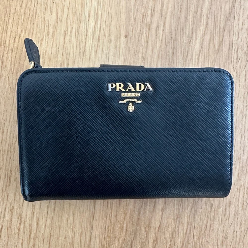PRADA Saffiano Compact Wallet - Picture 1 of 14